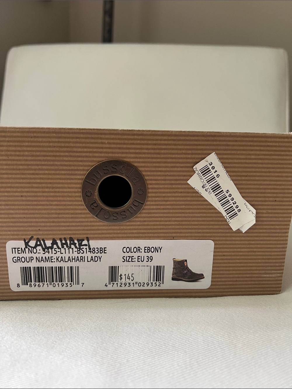 Bussola  Lace-Up Boots in Ebony Brown